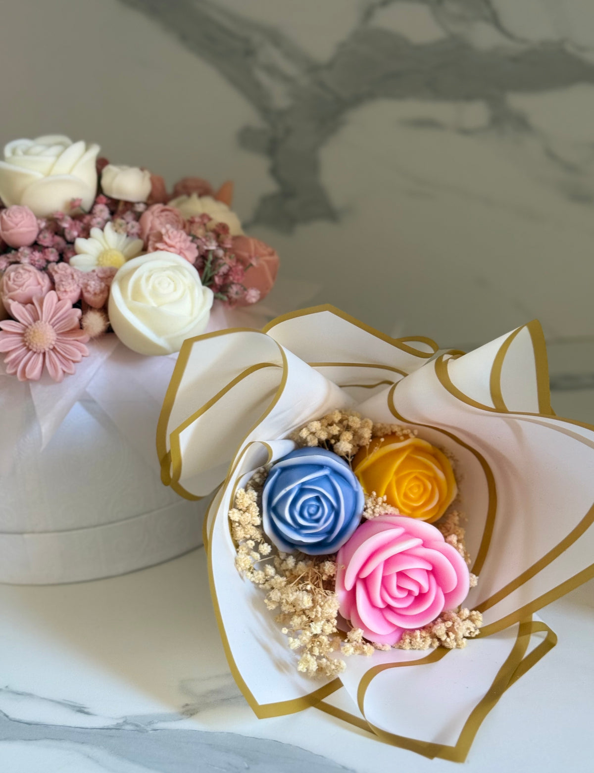 Bouquet senza scatola tre rose