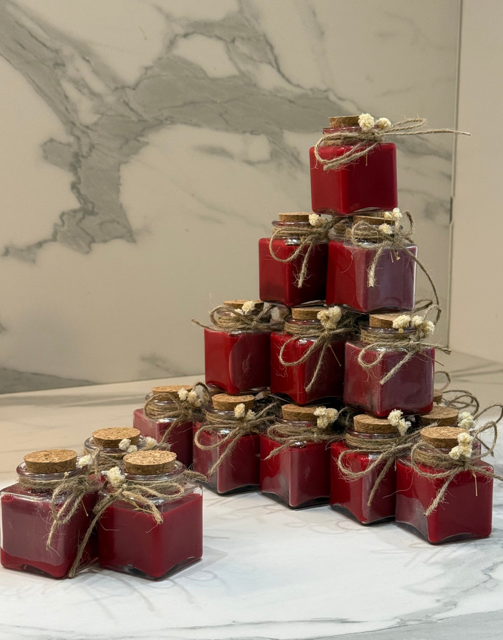 Mini candele con tappo in sughero