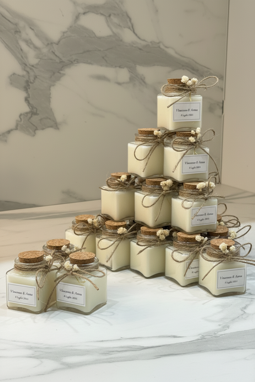Mini candele con tappo in sughero