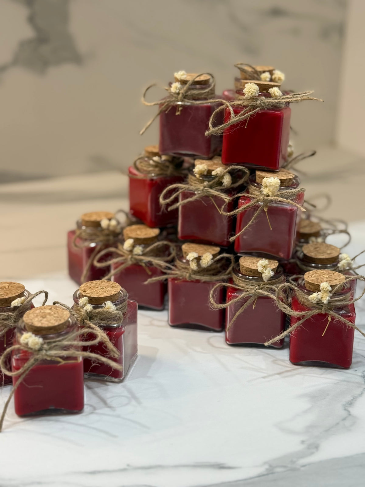Mini candele con tappo in sughero