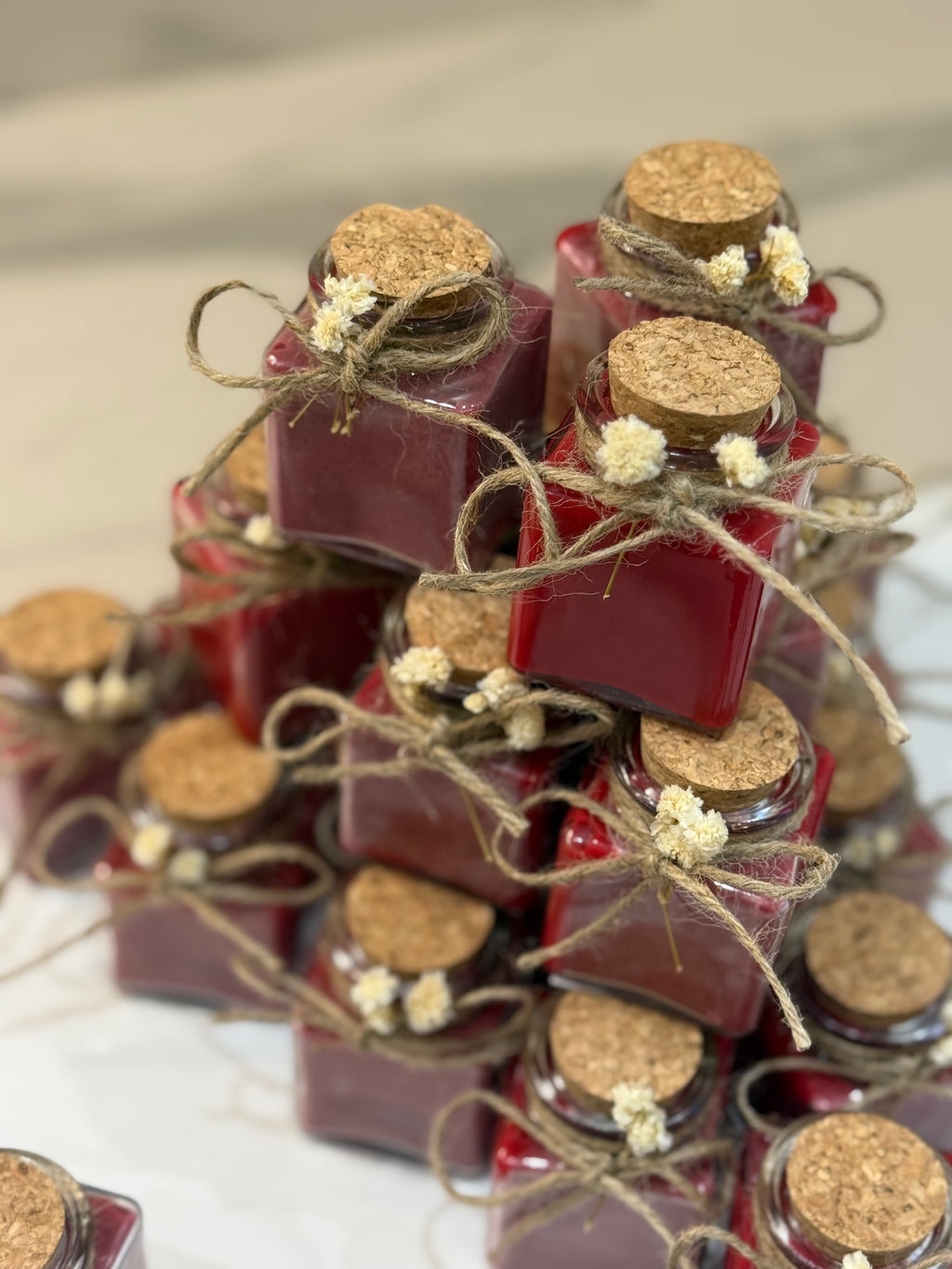 Mini candele con tappo in sughero